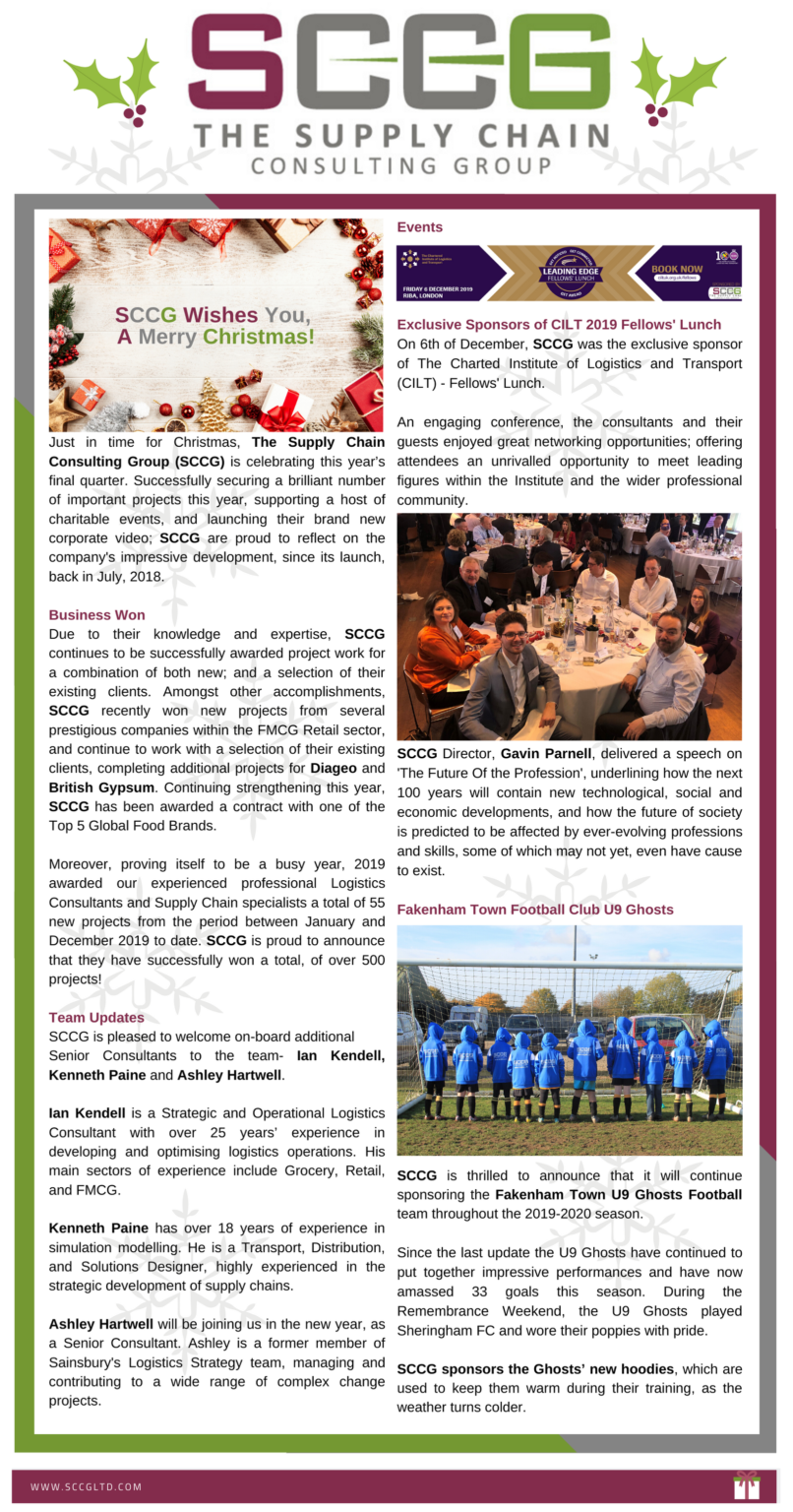 SCCG Presents the Quarter Four Newsletter, which includes their latest achievements, events and newest team members.